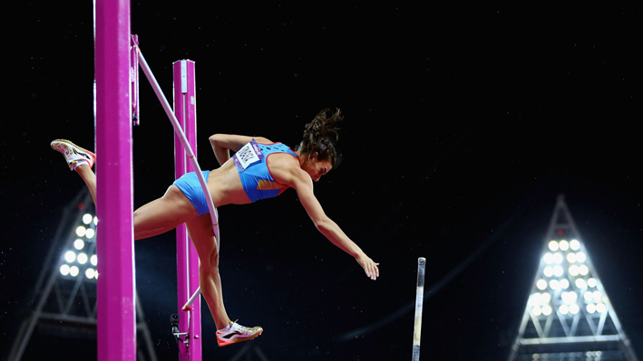 Elena Isinbaeva of Russia