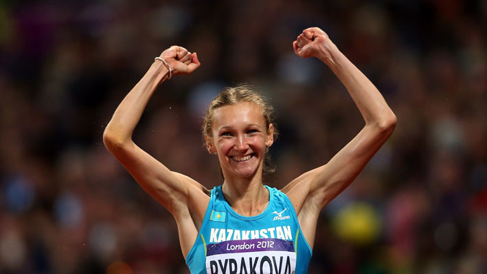 Olga Rypakova of Kazakhstan