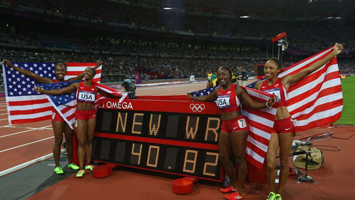USA 4 x 100m rekord