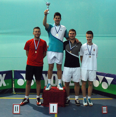 BADMINTON Prvenstvo Vojvodine osvajaci medalja u muskom singlu Fotografija
