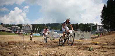 uzbudljivo na planinskim stazama-detalj sa trke