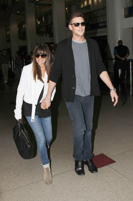 Lea-Michele Cory Monteith aerodorom