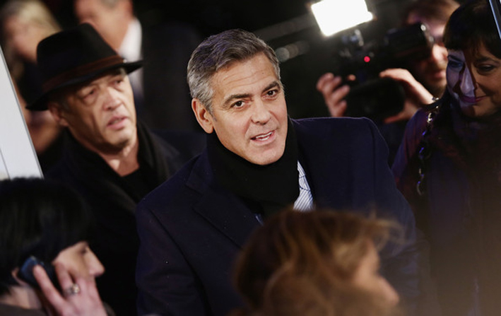 George Clooney Monuments Men Premieres Milan