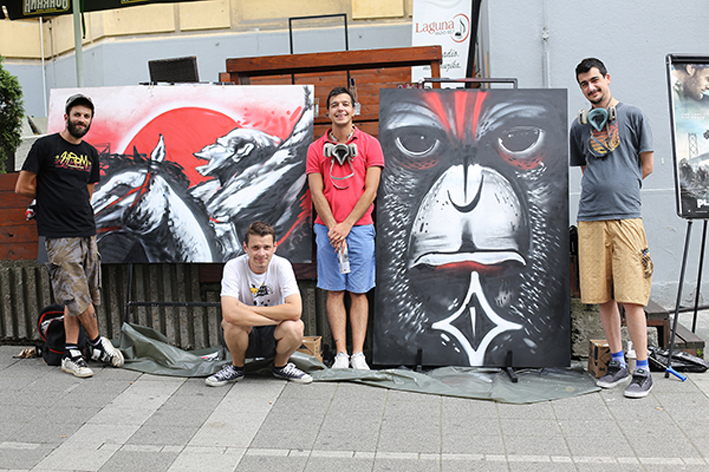 Grafiti inspirisani filmom Planeta majmuna Revolucija
