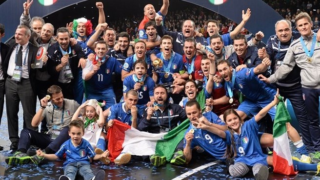 italija slavlje futsal
