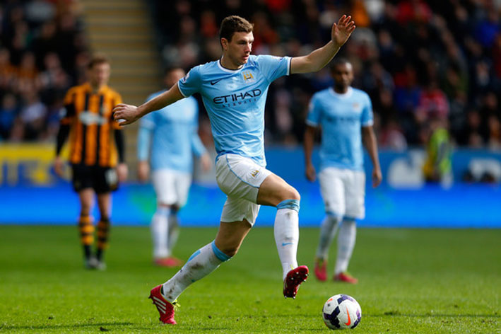Edin Dzeko Hull City Manchester City