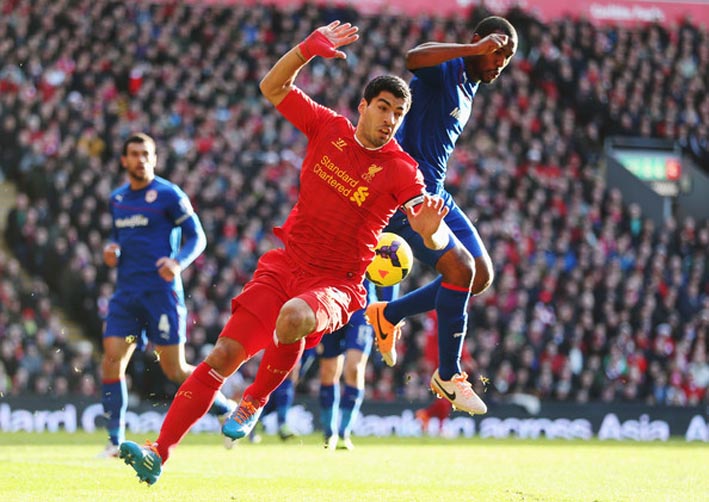 Luis Suarez Liverpool Cardiff