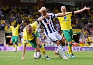 Norwich Ritchie De Laet West Bromwich Peter Odemwingie