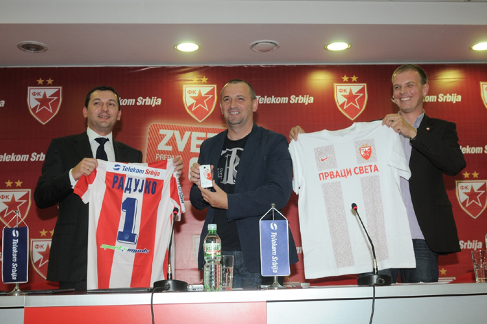 Branko Radujko, Vladan Luki_ i Marko Nikolovski na konferenciji za novinare