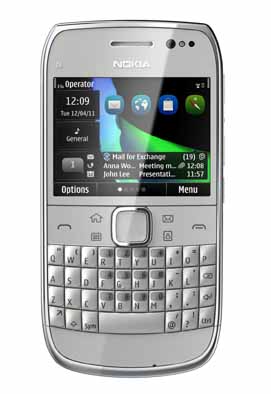 NokiaE6_Silver_Front