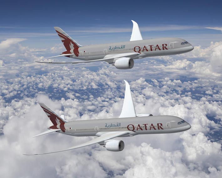 Pic 03 Qatar Airways' Boeing 787-800 and 787-900