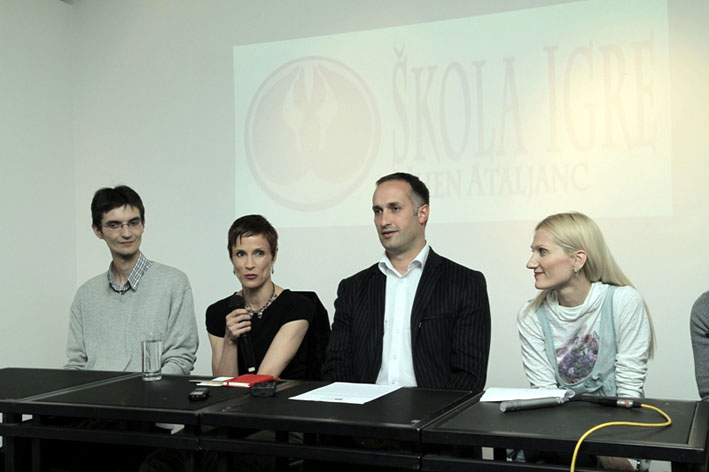 Nemanja Stefanovic, predsednik upravnog odbora kulturne ustavnove Palilula, Ashen Ataljanc, Danilo Basic, predsednik opstine Palilula, Ksenija Gacinovic, direktor Skole igre,