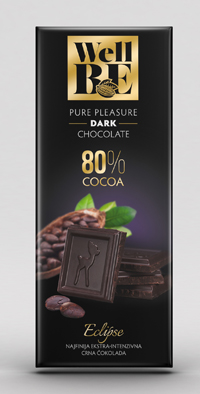WellBE crna cokolada 80 kakaoa 90g