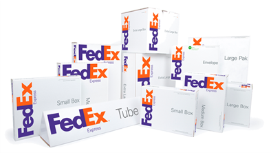FedEx boxes-stacked