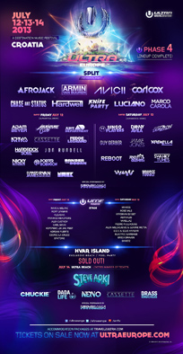 Ultra Europe 2013 - Final line-up