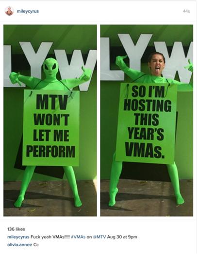 Miley Cyrus MTV VMA Host
