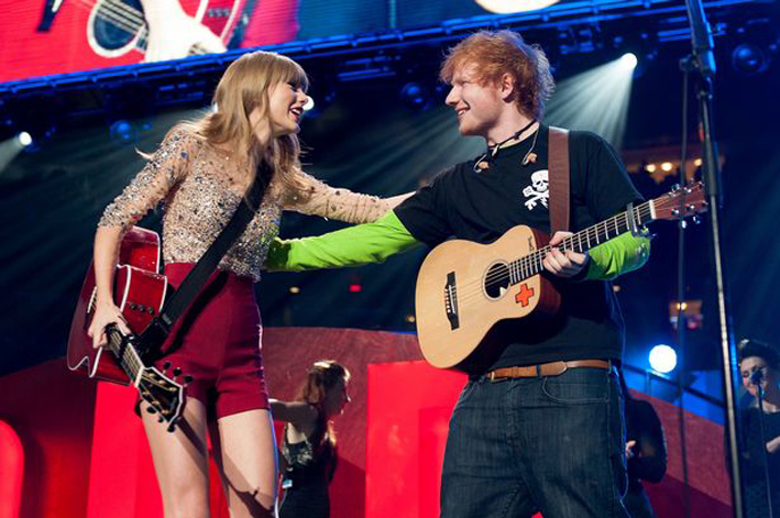 Taylor Swift and Ed Sheeran