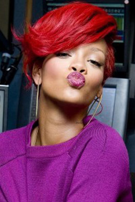 Rihanna-Red-Kiss-Hairstyle