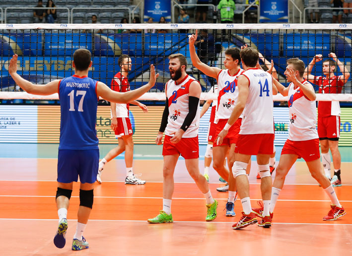 PlayersofSerbiacelebratetheirvictory