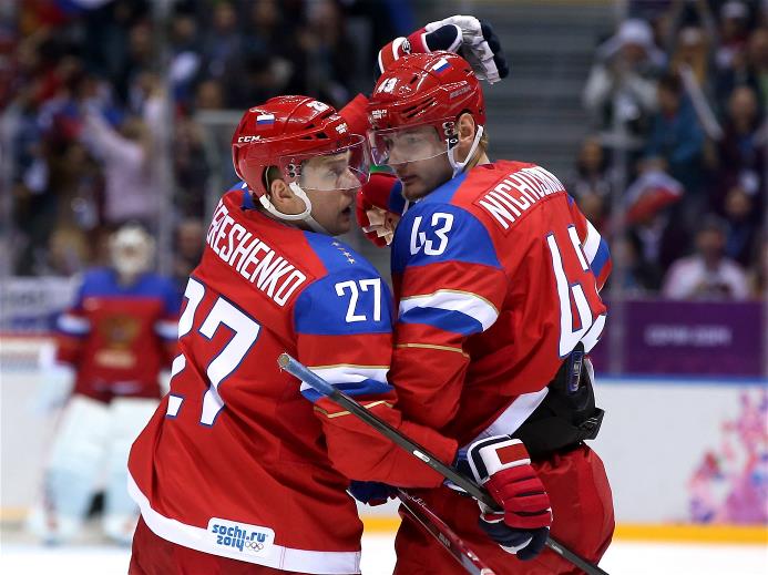rusija slavlje hokej