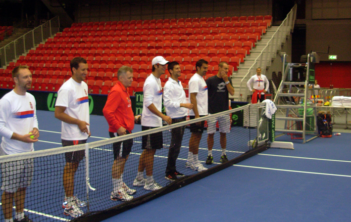 Davis cup tim Srbije u Areni u Halmstadu