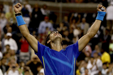 nadal slavlje polufinale us open 2011