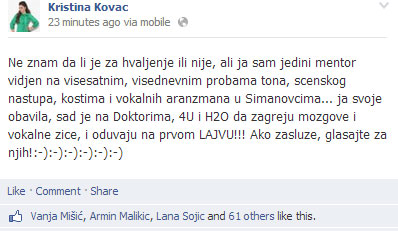 kristina kovac fb screen shot
