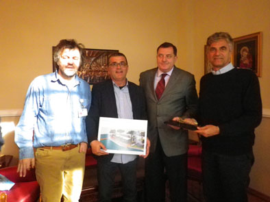 VESLANJE Emir Kusturica Nebojsa Markovic Milorad Dodik i Nebojsa Ilic na sastanku u Banjaluci Foto VSS