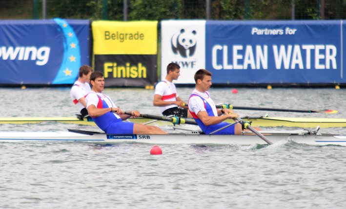 Evropsko prvenstvo u veslanju II dan dvojac bez kormilara Dusan Bogicevic Veselin Savic Foto VSS Antonio Ahel