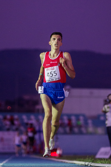 TBILISI, GEORGIA - JULY 14: Elzan Bibic of Serbia competes in the Boys 3000 Meters during European Athletics Youth Championships on July 14, 2016 in Tbilisi, Georgia. (Photo by Joosep Martinson/Getty Images for European Athletics)