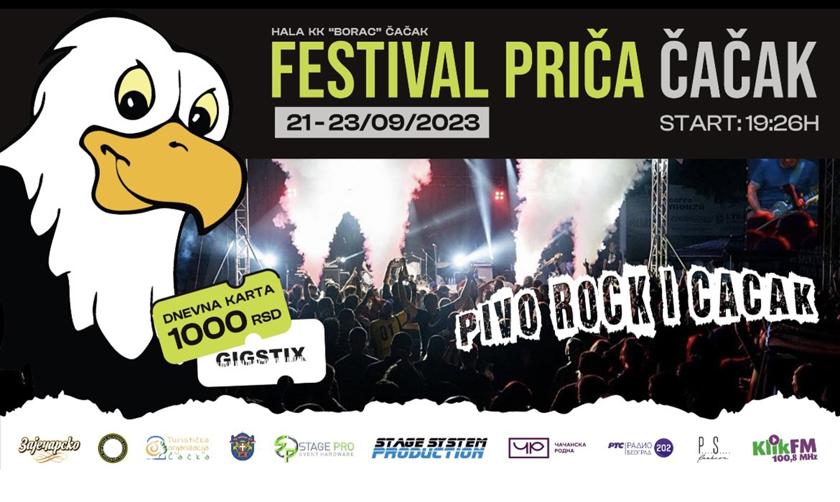 Rok festival PRiČA od 21. do 23. septembra