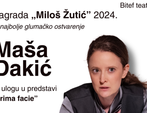 Nagrada „Miloš Žutić“ Maši Dakić za ulogu u predstavi „Prima facie“