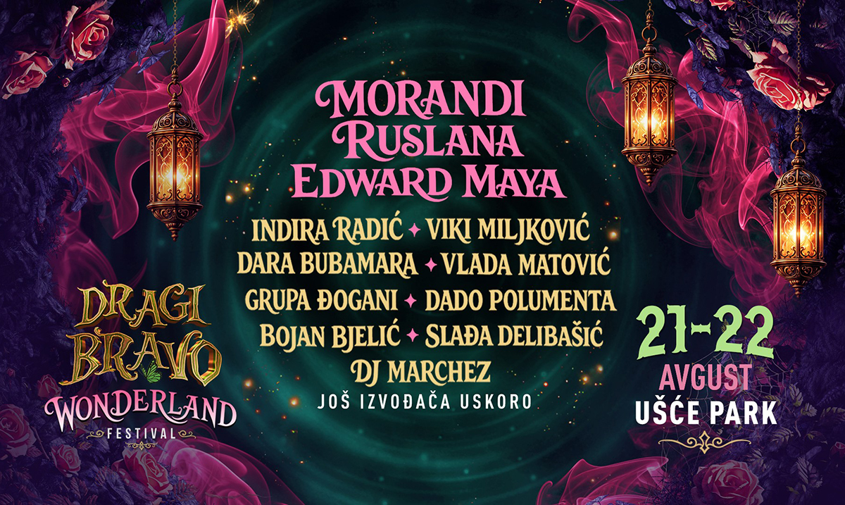Dragi Bravo Festival prvi put na ušću 21. i 22. Avgusta, Ruslana otvara Wonderland izdanje