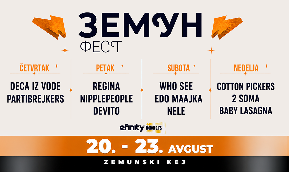 KOMPLETIRAN LINE UP ZA ZEMUN FEST: Baby Lasagna i 2soma za veliko finale, vlada ogromno interesovanje za „Early Bird“ ulaznice!