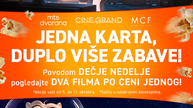 Jedna karta, duplo više zabave: Povodom Dečje nedelje, dva filma po ceni jednog